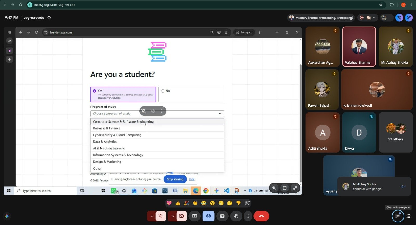 AWS Student Builder Group Inauguration & Cloud Kickstart | AWS Student ...